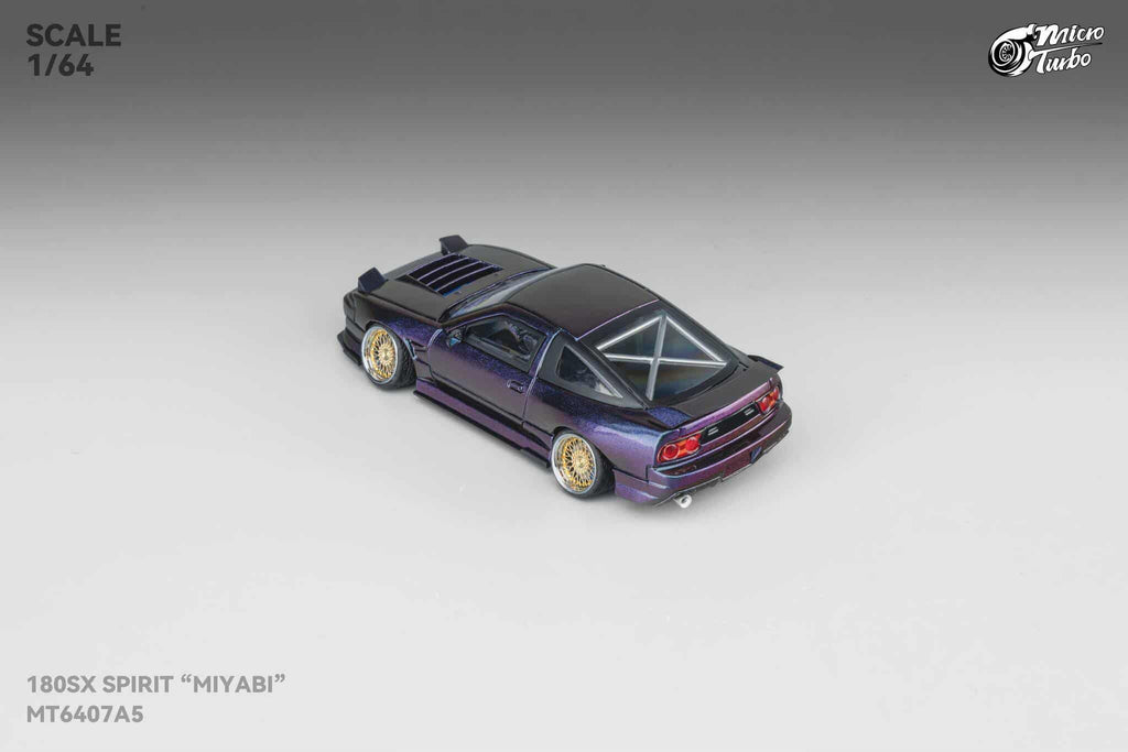 Micro Turbo 1:64 Custom Rocket Bunny Nissan 180SX - Purple GMHS Special Edition