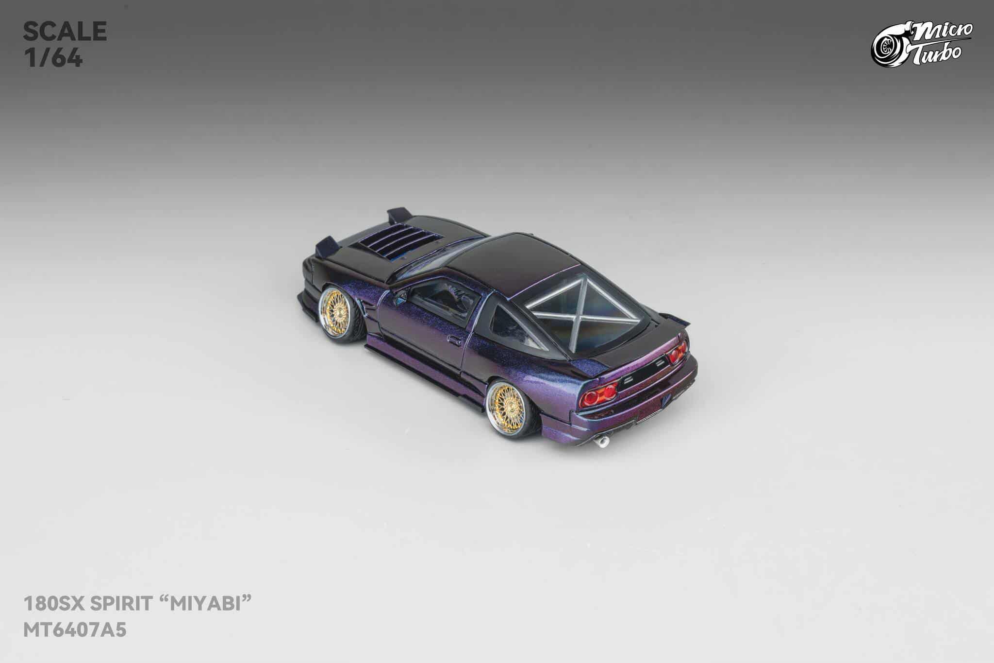 Micro Turbo 1:64 Custom Rocket Bunny Nissan 180SX - Purple GMHS Special Edition