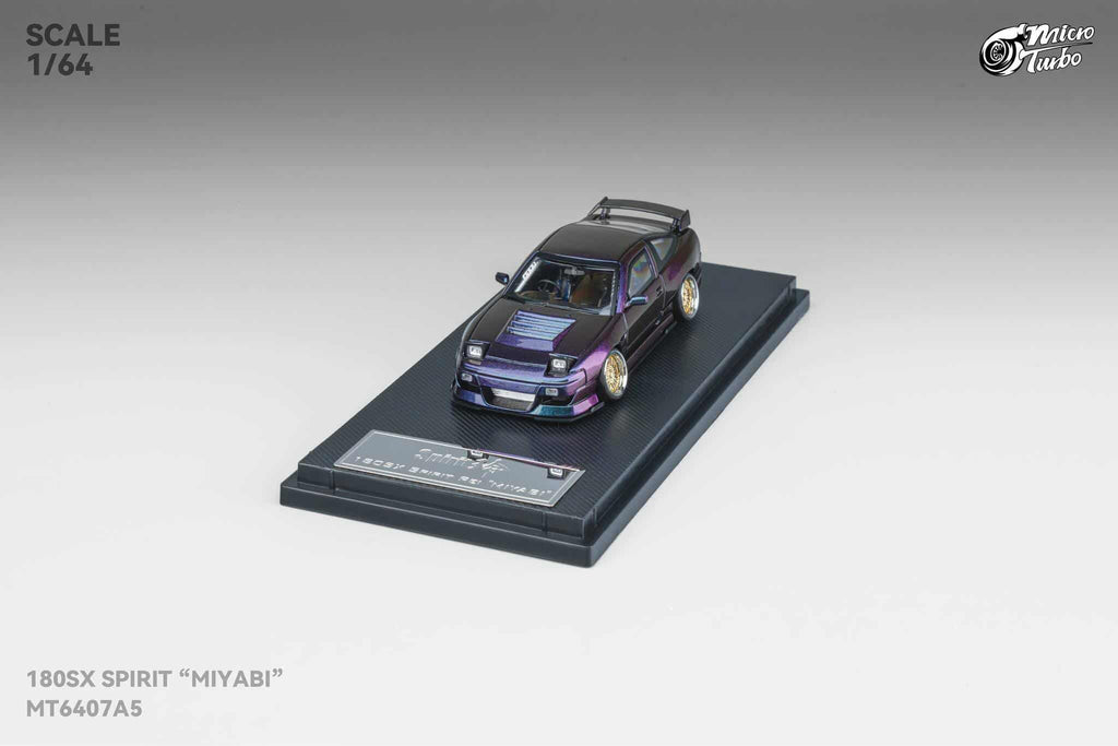 Micro Turbo 1:64 Custom Rocket Bunny Nissan 180SX - Purple GMHS Special Edition