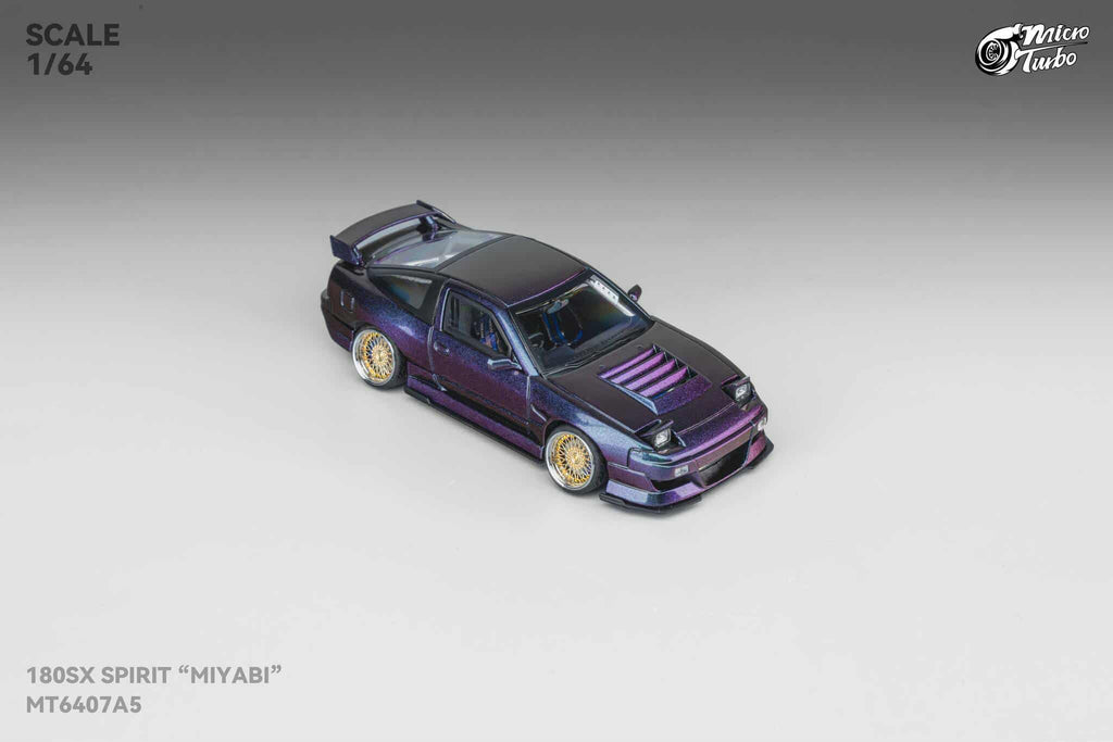 Micro Turbo 1:64 Custom Rocket Bunny Nissan 180SX - Purple GMHS Special Edition