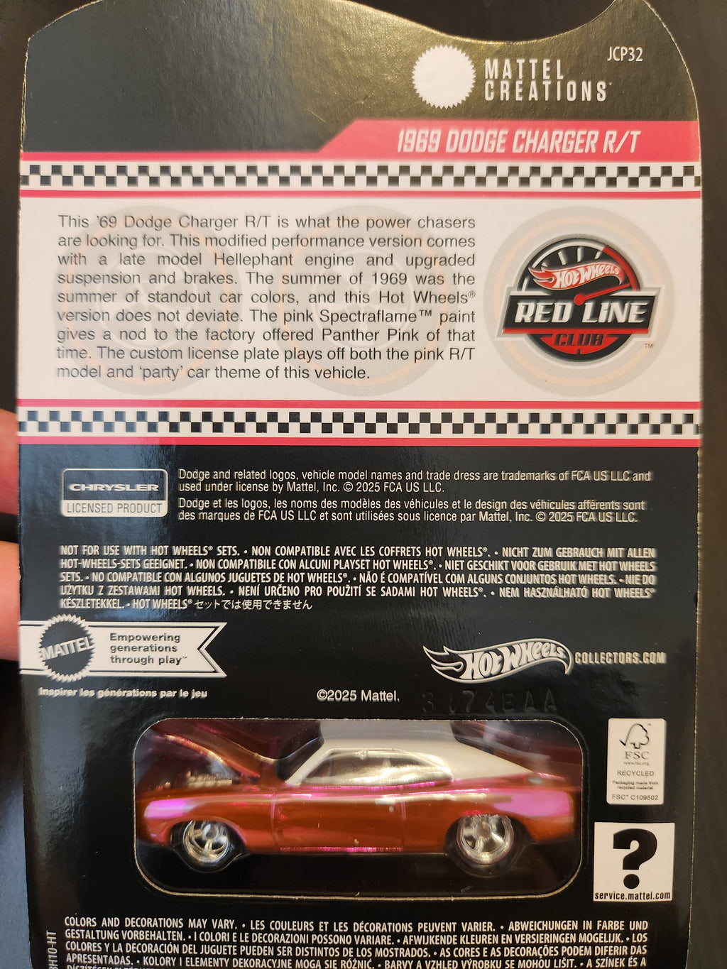 Hotwheels RLC Exclusive 1969 Dodge Charger R/T