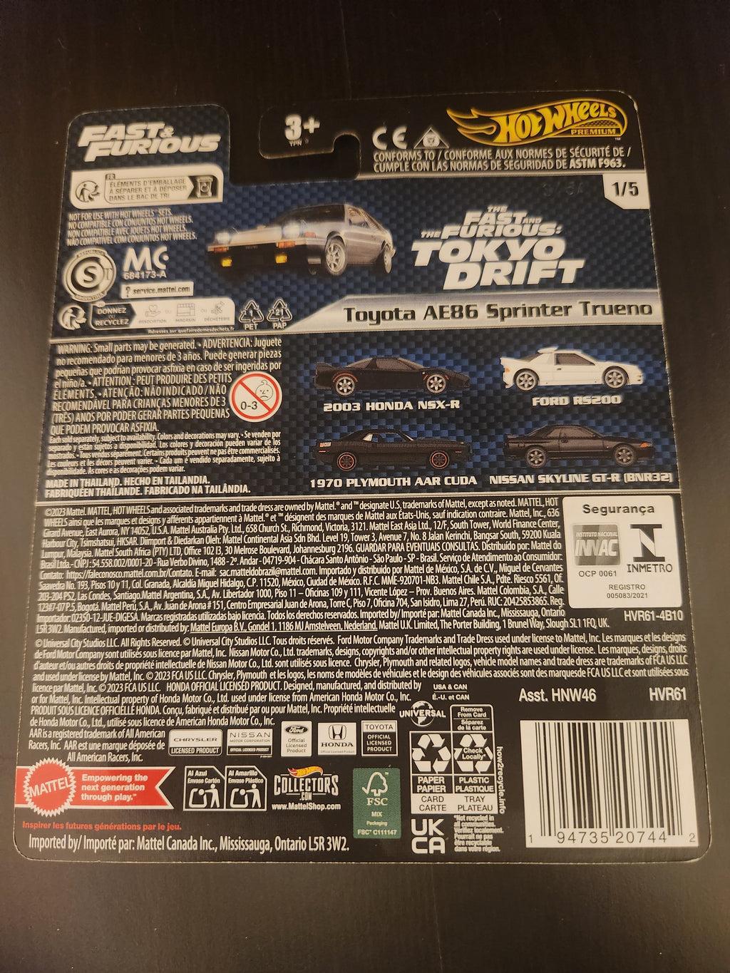 Hotwheels Toyota AE86 Sprinter Trueno