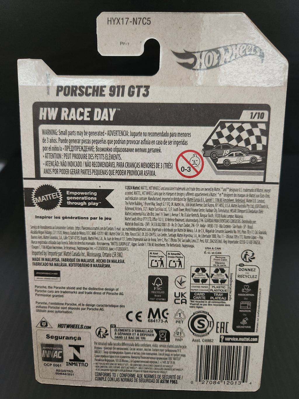 Hotwheels Porshe 911 GT3