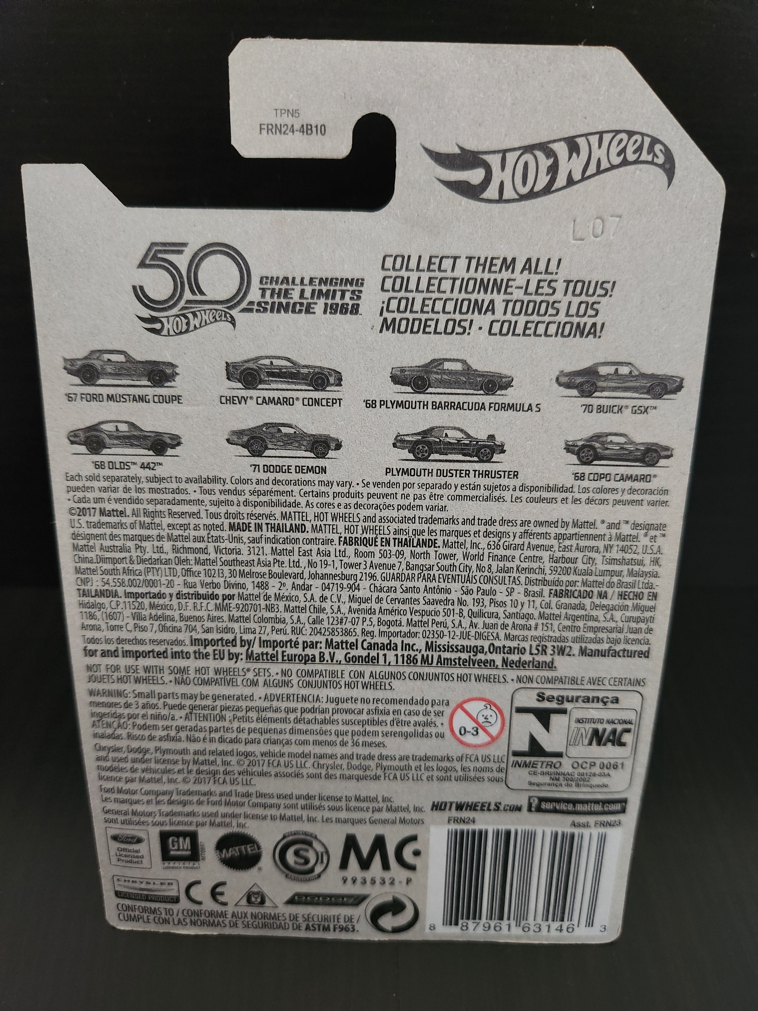 Hotwheels 67 Ford Mustang Zamac