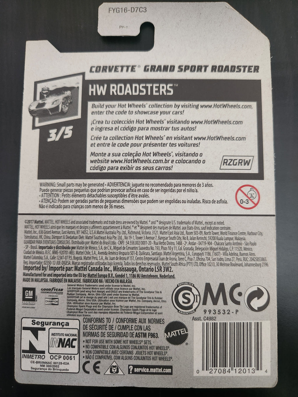 Hotwheels STH Corvette Grand Sport Roadster