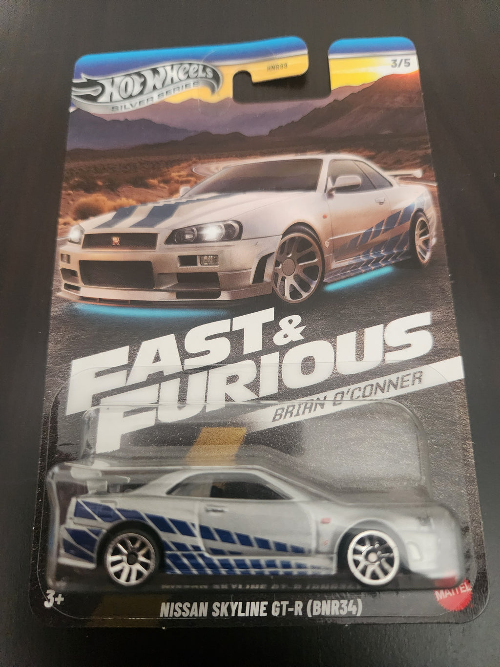 Hotwheels Fast and Furious Silver Series Skyline GTR R34