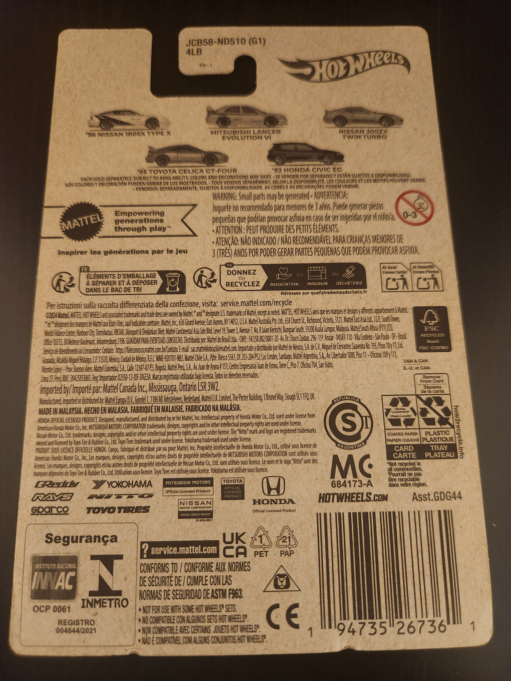 Hotwheels Mitsubishi Lancer Evolution VI