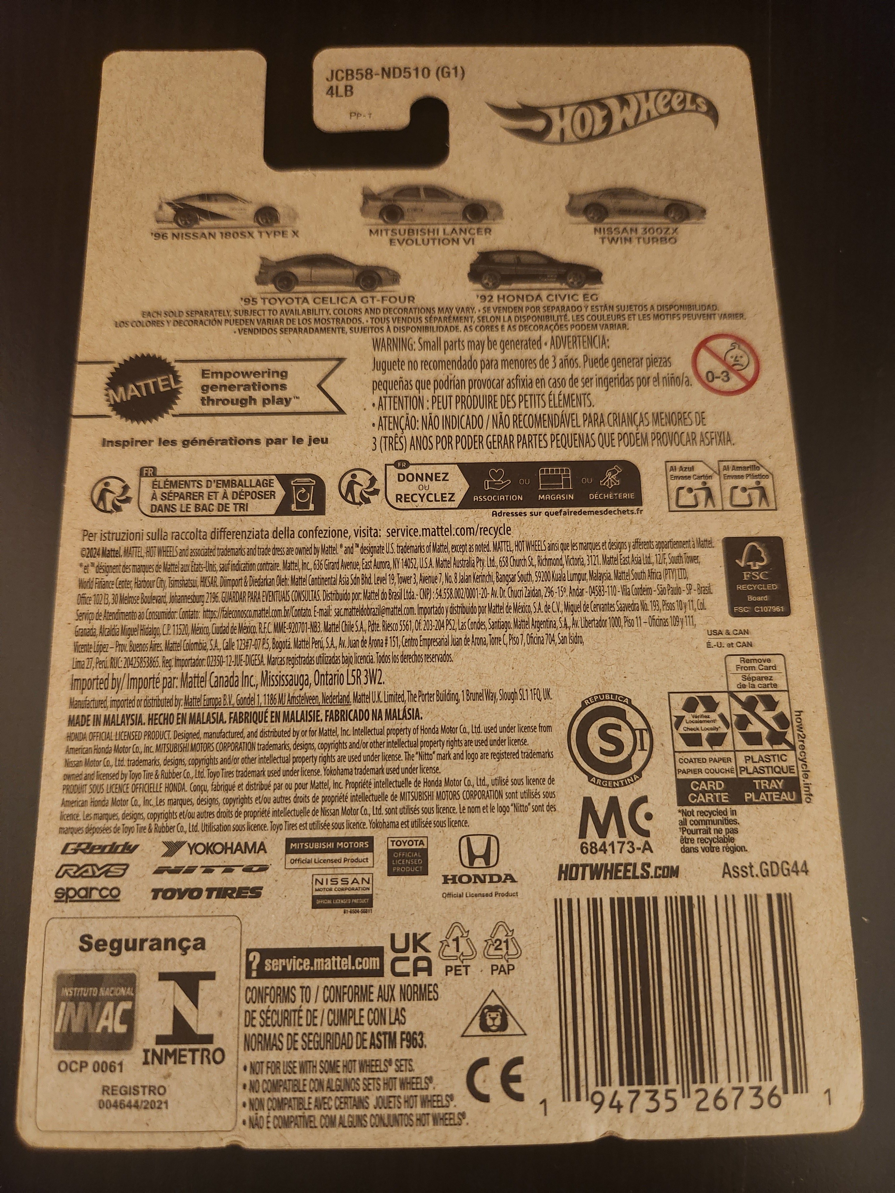 Hotwheels Mitsubishi Lancer Evolution VI